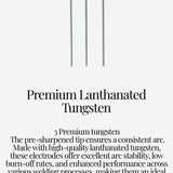 Premium Lanthanated Tungsten Electrodes for Jewelry Welding