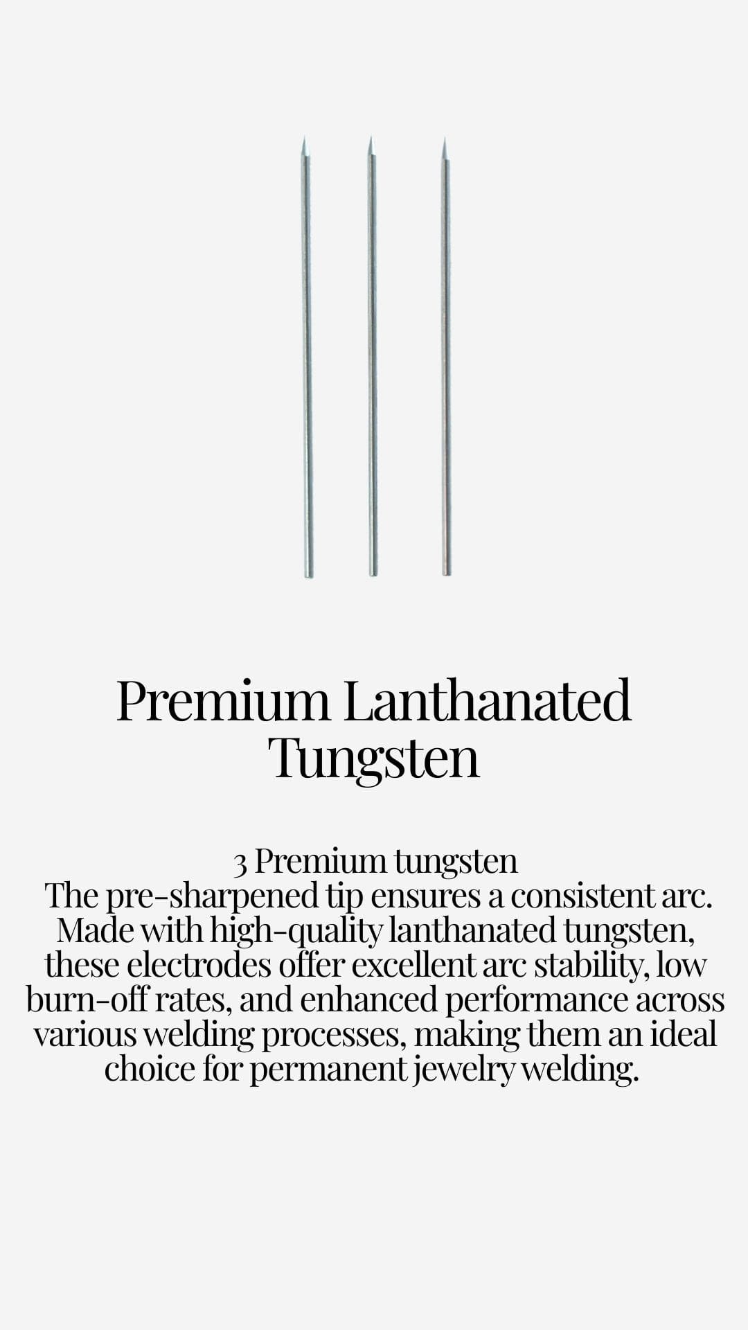 Premium Lanthanated Tungsten Electrodes for Jewelry Welding