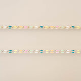 Silver Enamel Chain in Rainbow