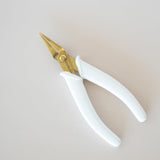 Precision Needle Nose Pliers - White & Gold (2 pair)