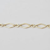 Diamond Link - Knurled Figaro - Large - Gold Filled