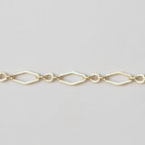 Diamond Link - Knurled Figaro - Large - Gold Filled