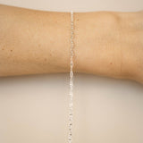 Textured Theta Chain - Sterling Silver
