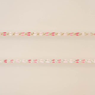 Gold Enamel in Pink Oasis