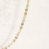 Gold Enamel Chain in Latte