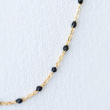 Cable Enamel in Black - Gold Filled