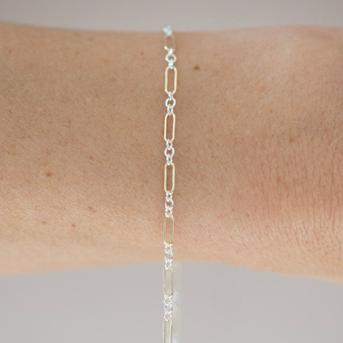 mixed metal permanent jewelry chain