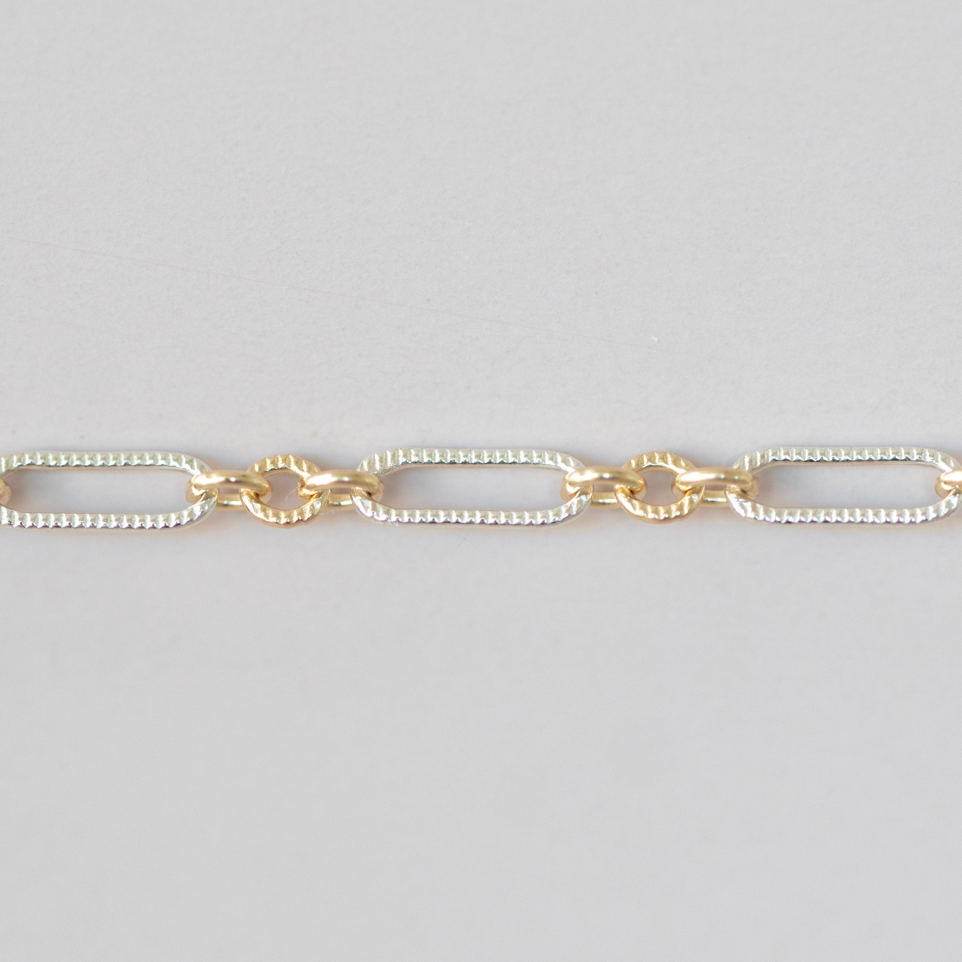 two tone chain for permanent jewelry
