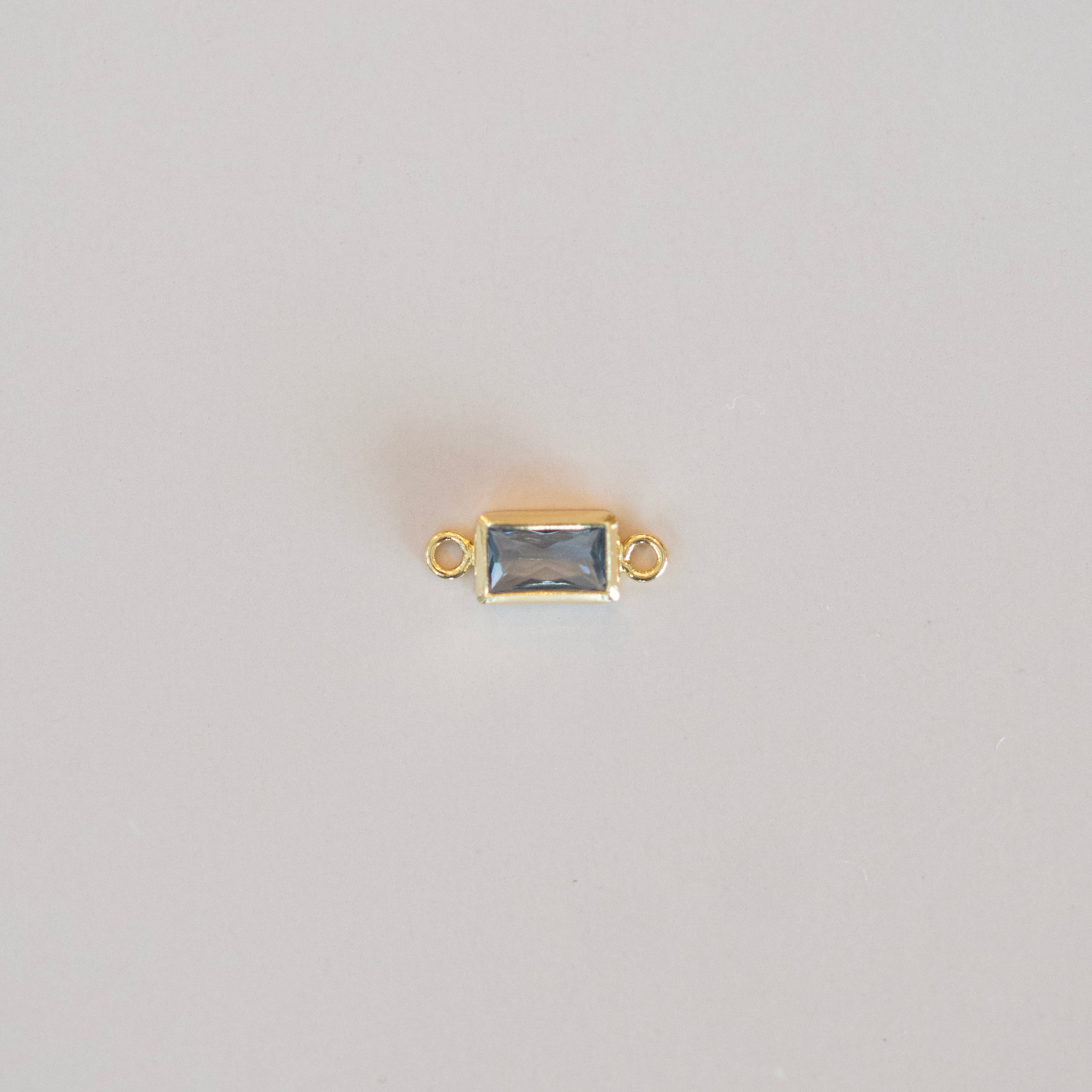 Baguette bezel Connector charm