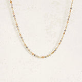 Gold Enamel Chain in Latte