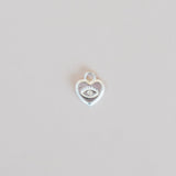 Evil eye heart charm