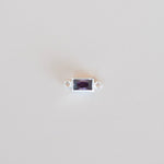 bezel birthstone connector charm