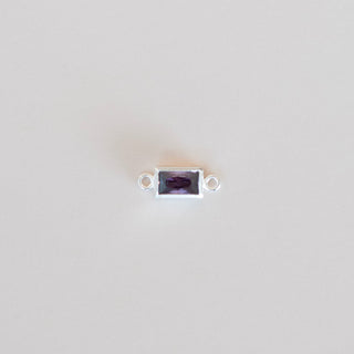 bezel birthstone connector charm