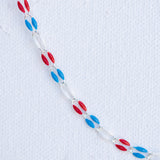 Silver Enamel in Red, White & Blue