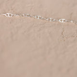 Textured Theta Chain - Sterling Silver