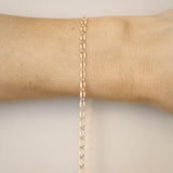 Gold Enamel Chain in Peach