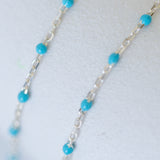 Cable Enamel in Blue - Sterling Silver