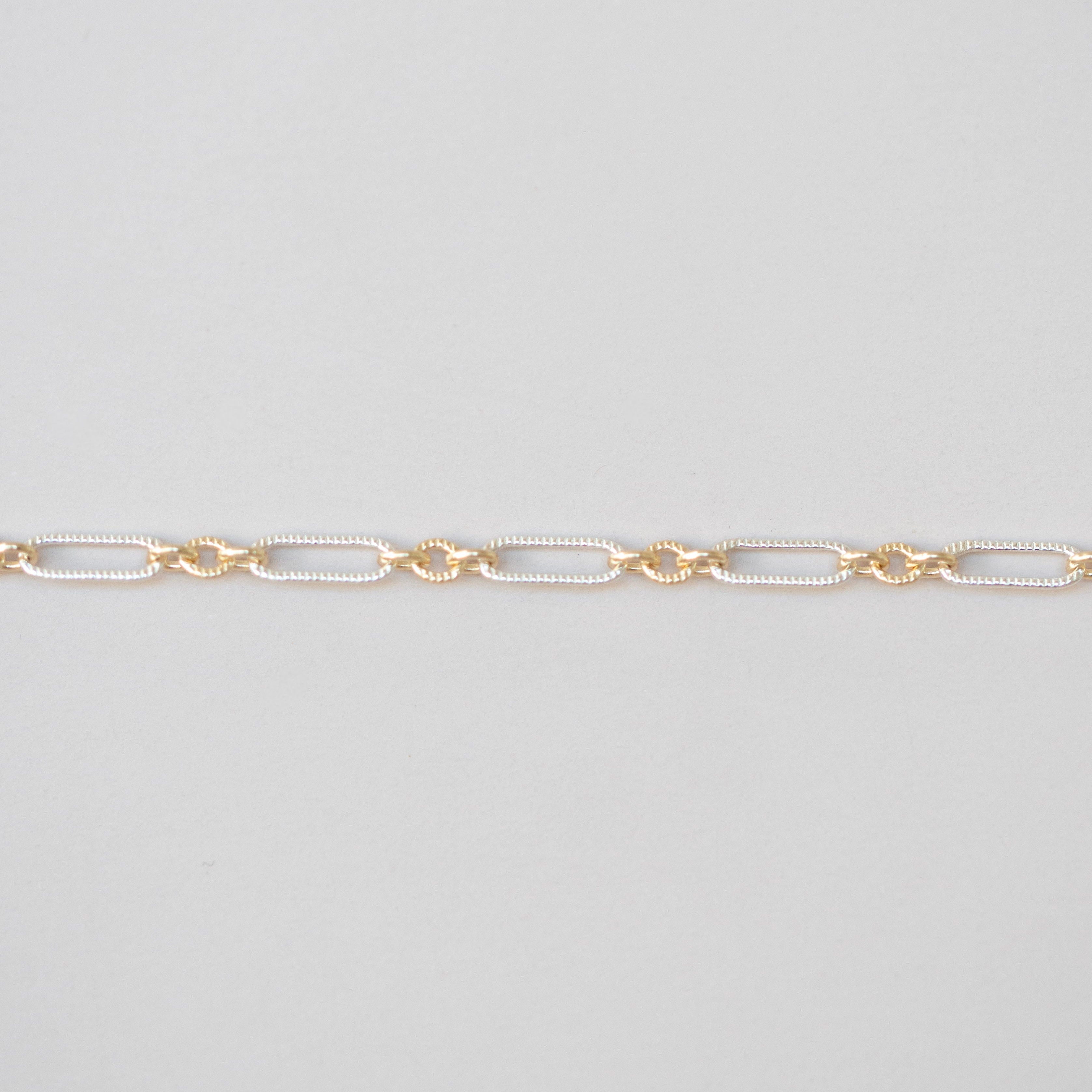 mixed metal two tone chain 