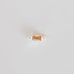 bezel birthstone connector charm