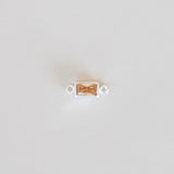 bezel birthstone connector charm