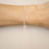 Triple Diamond Curb - Sterling Silver