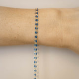 Gold Enamel Chain in Blue
