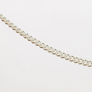 Silver chain necklace detail