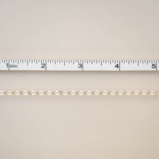Gold Enamel Chain in White