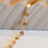 Textured Dapped - Single Link Paperclip - Gold Filled