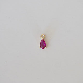 Geometrical Birthstone Dangle Charms - Gold Filled
