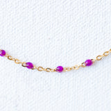 Cable Enamel in Magenta - Gold Filled