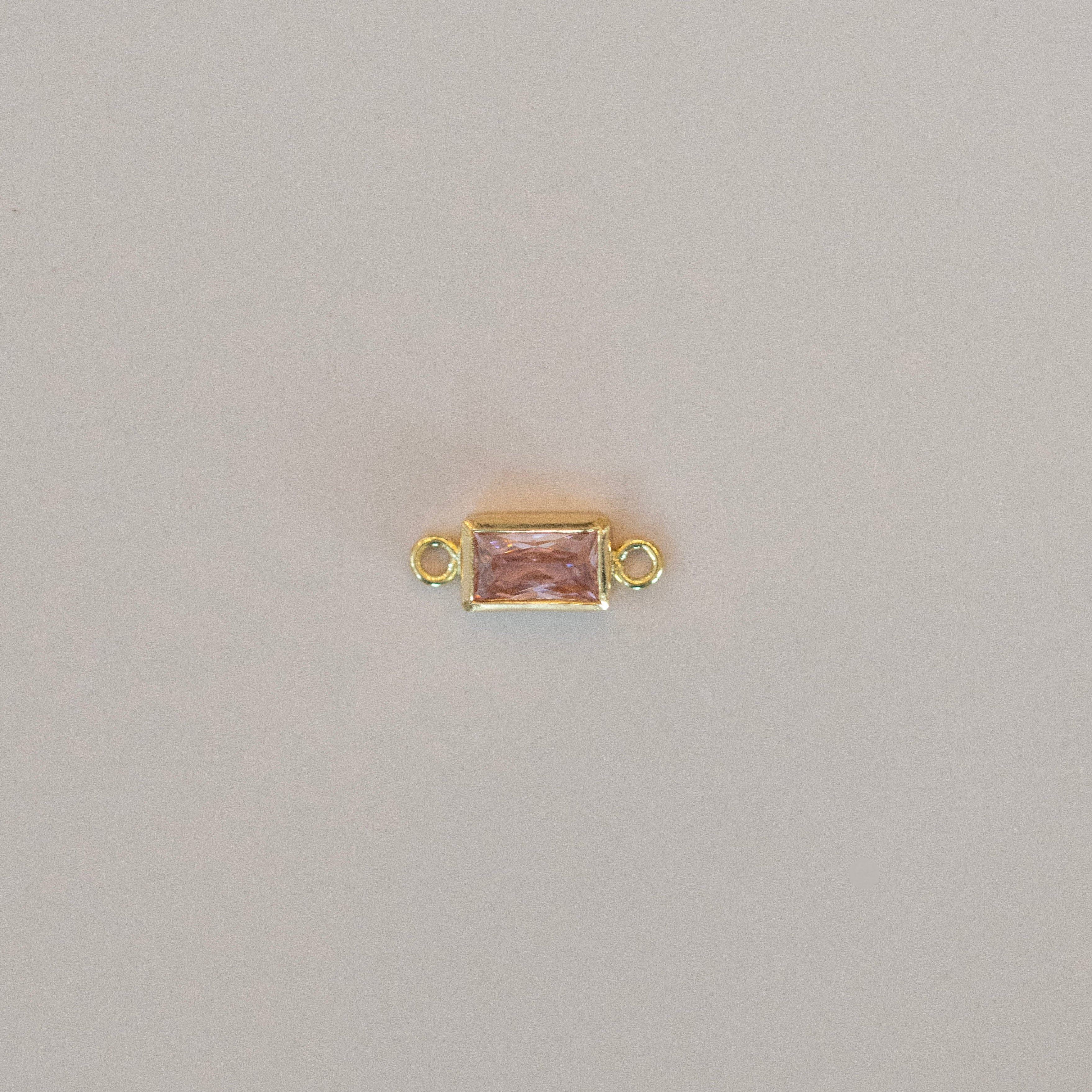 Baguette bezel Connector charm