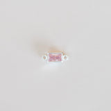 bezel birthstone connector charm