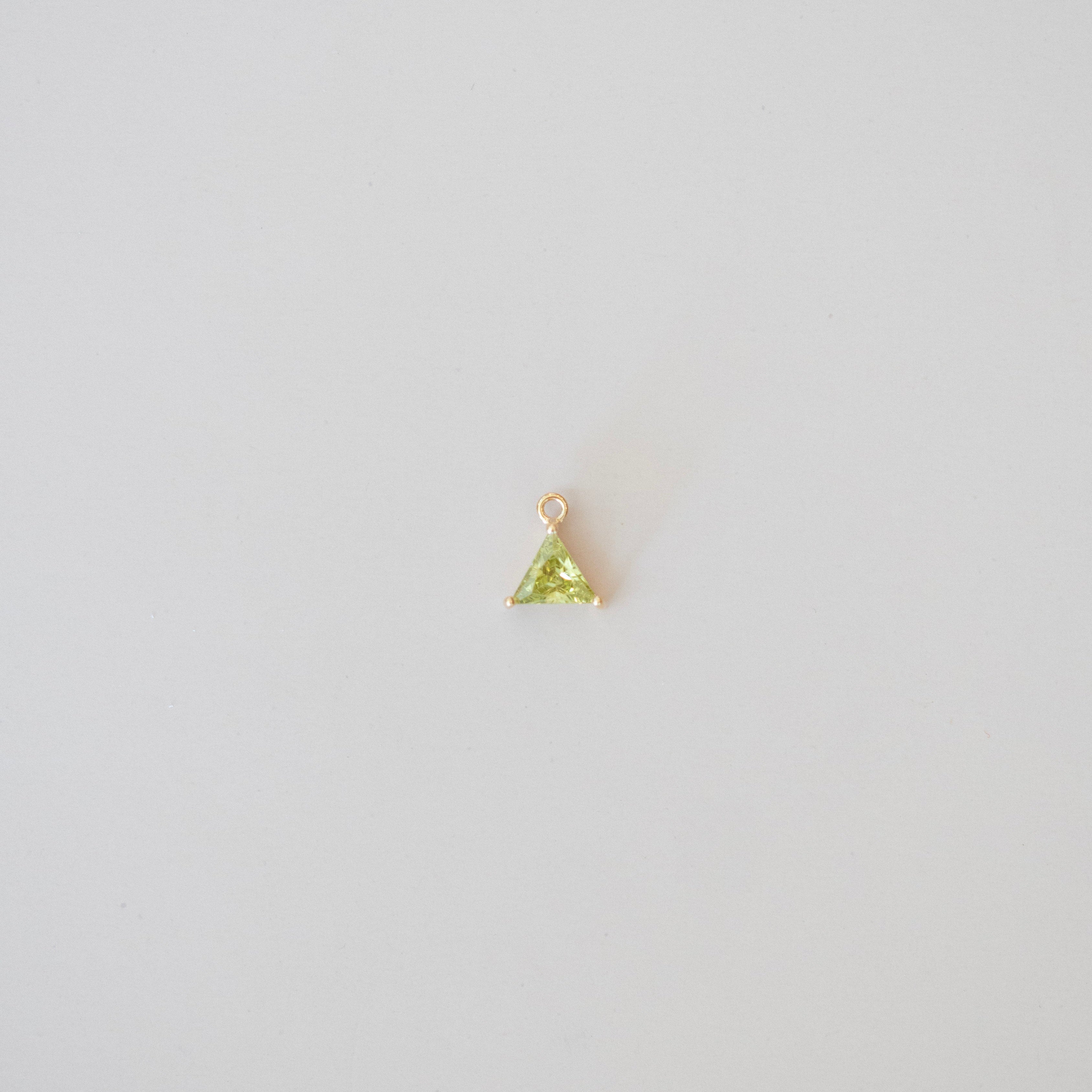 Geometrical Birthstone Dangle Charms - Gold Filled