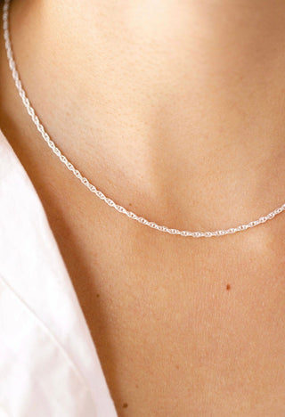 Silver chain necklace detail (3037268F-27D5)