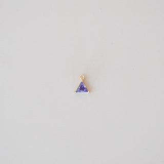 Geometrical Birthstone Dangle Charms - Gold Filled