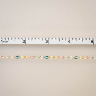 Gold Enamel Rainbow Chain