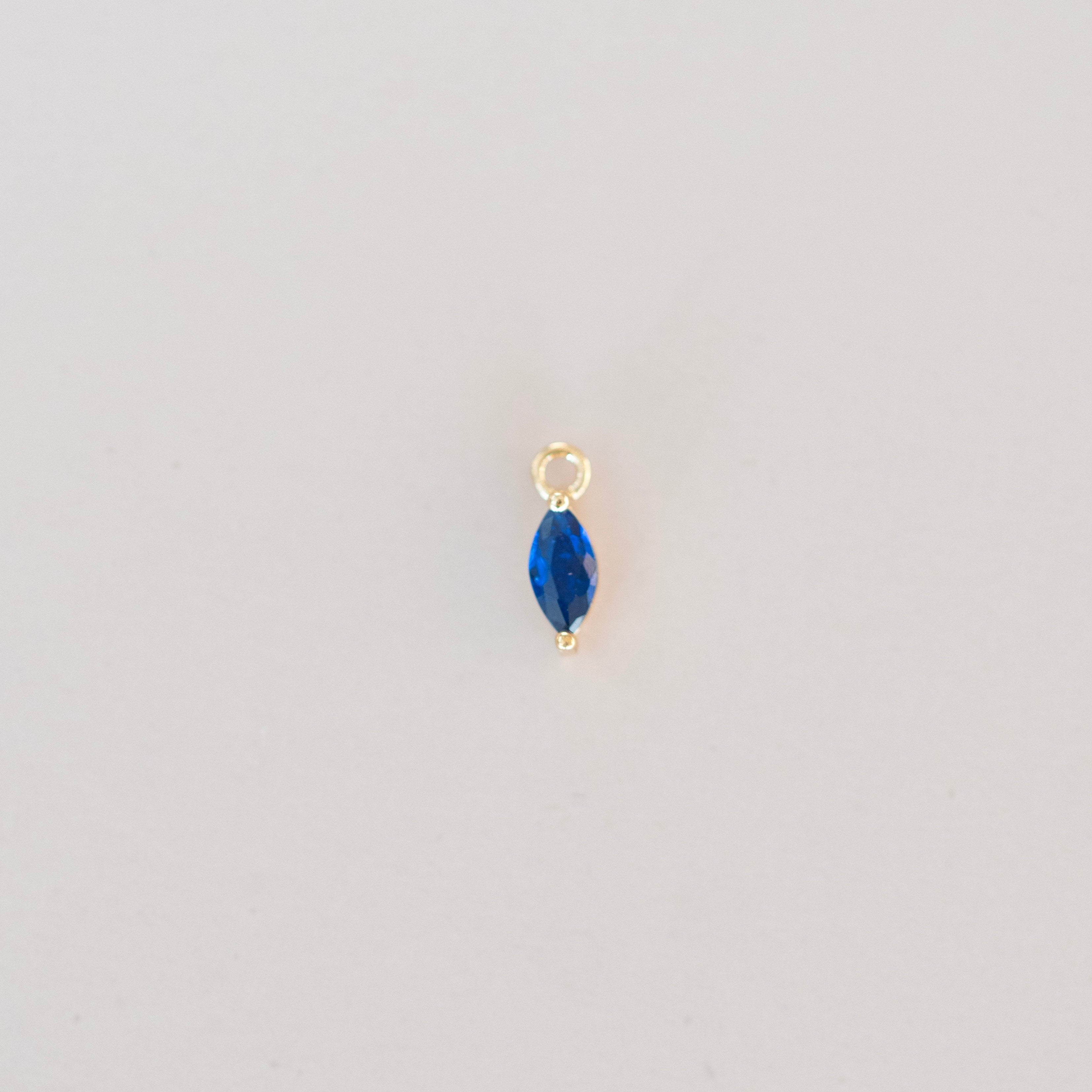 Geometrical Birthstone Dangle Charms - Gold Filled