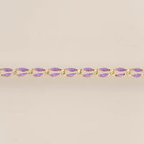 Gold Enamel Chain in Purple