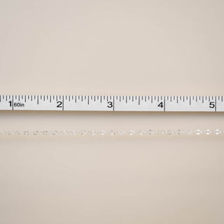 Flattened Textured Oval Chain - Sterling Silver