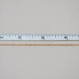 Curb Satellite - 3-to-1 Bead - Gold Filled