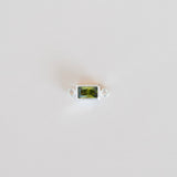 bezel birthstone connector charm