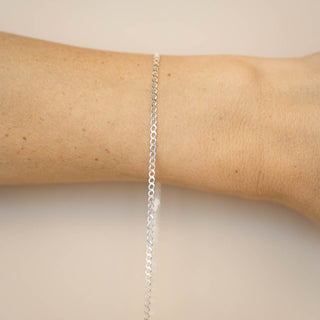 Flattened Curb - Small - Sterling Silver