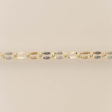 Gold Enamel Chain in Latte