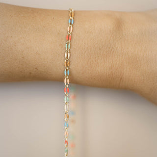Gold Enamel Chain Tropic