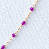 Cable Enamel in Magenta - Gold Filled