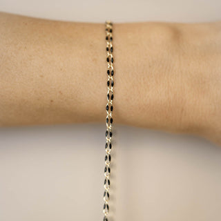 Gold Enamel Chain in Black