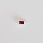bezel birthstone connector charm