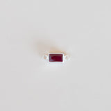 bezel birthstone connector charm