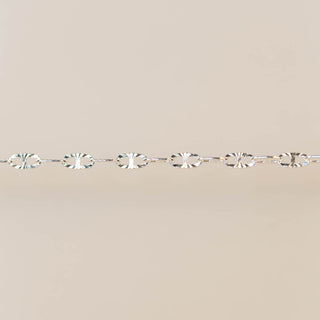 Textured Theta Chain - Sterling Silver